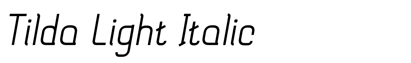 Tilda Light Italic